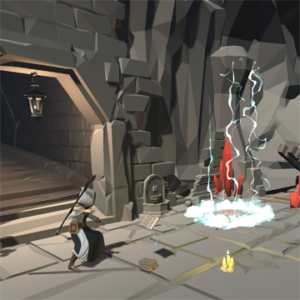A video game style numerimurge casting an icy spell